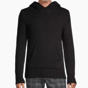 Robert Barakett Luning Black Knit Hoodie